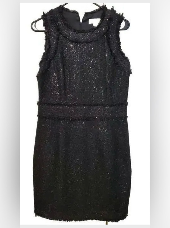 Pink Tartan Dresses & Skirts - Pink Tartan Black sparkling Sleeveless Sheath Dress